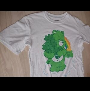 Care Bears Green Rainbow Gold Lucky Charm Print Women's T Shirt Kawaii Decora
